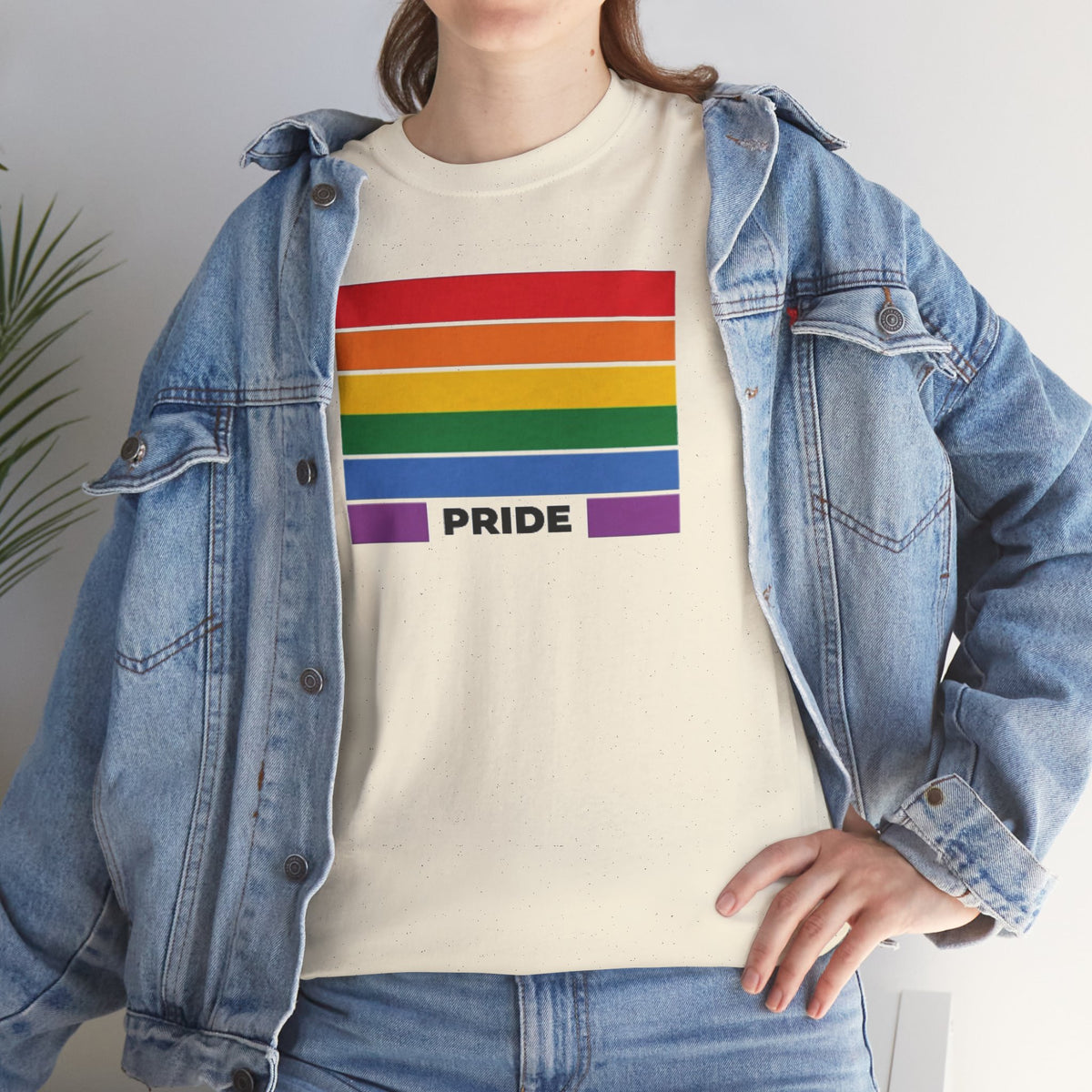 LGBTQ Rainbow Flag Pride T-Shirt | Sand Cotton Graphic Tee