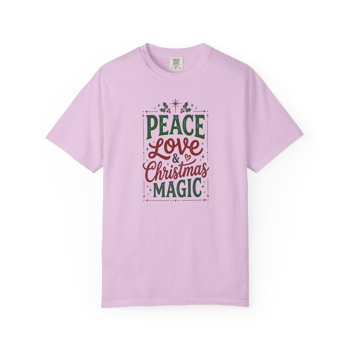 Christmas T-Shirt — "Peace Love & Christmas Magic" Holiday Graphic Tee