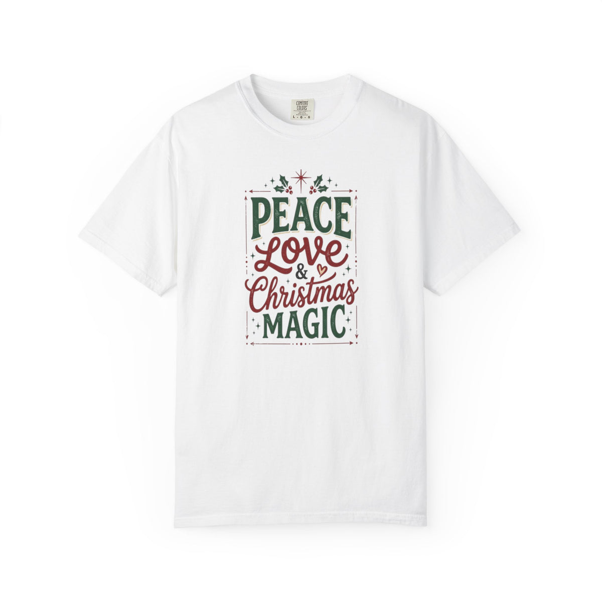 Christmas T-Shirt — "Peace Love & Christmas Magic" Holiday Graphic Tee