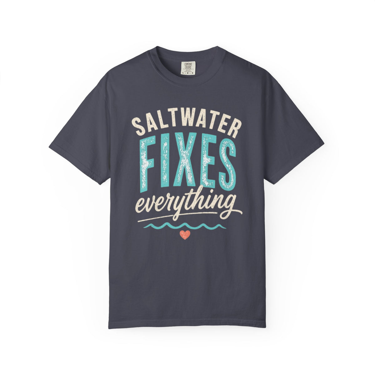 Saltwater Fixes Everything T-Shirt | Purple Ocean Beach Vibe Tee