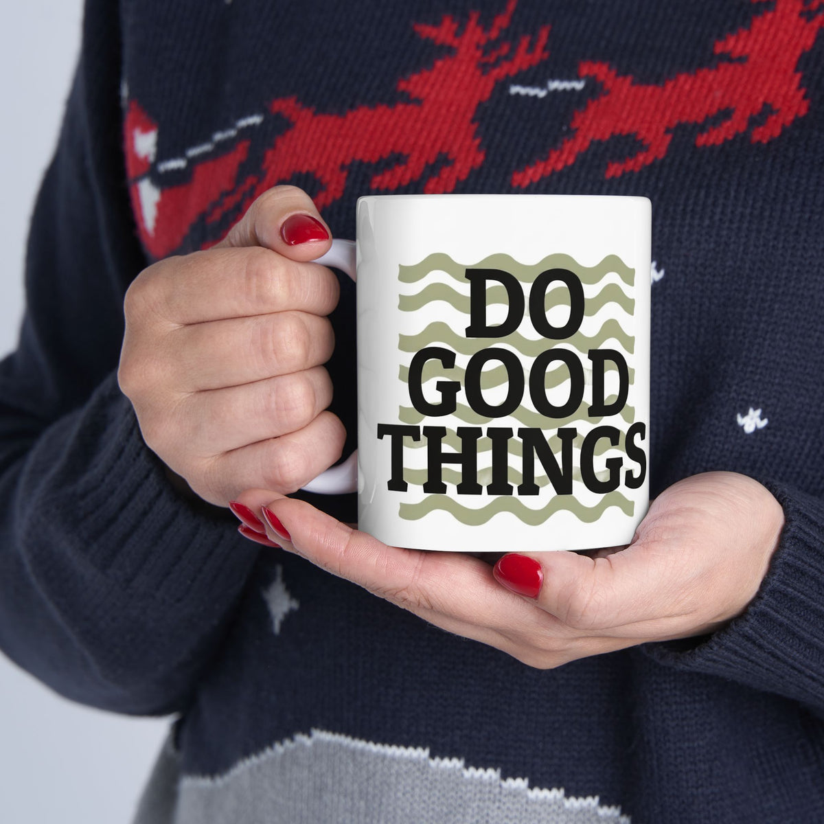 Do Good Things Coffee Mug | Retro Inspirational Ceramic Tea Cup