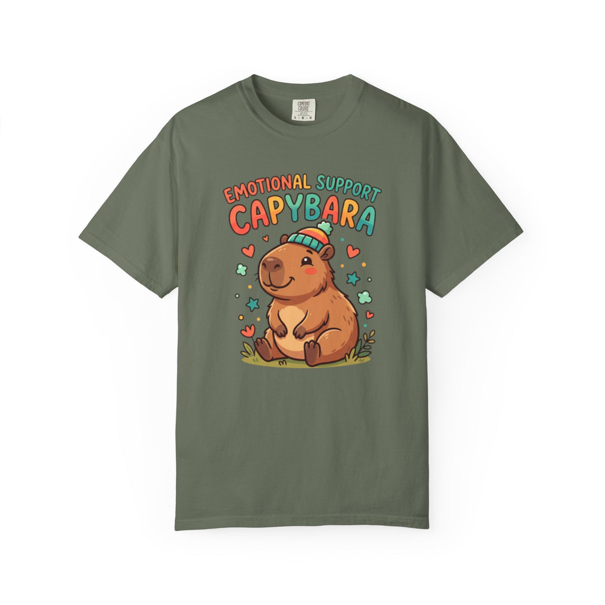 Emotional Support Capybara T-Shirt | Cute Retro Animal Graphic Tee