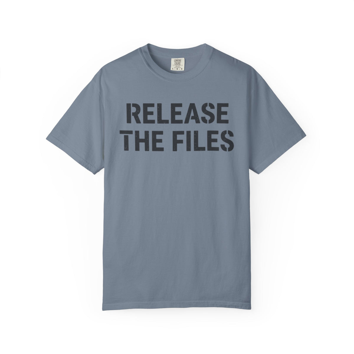 Release The Files T-Shirt | Minimalist Stencil Typography Graphic Tee