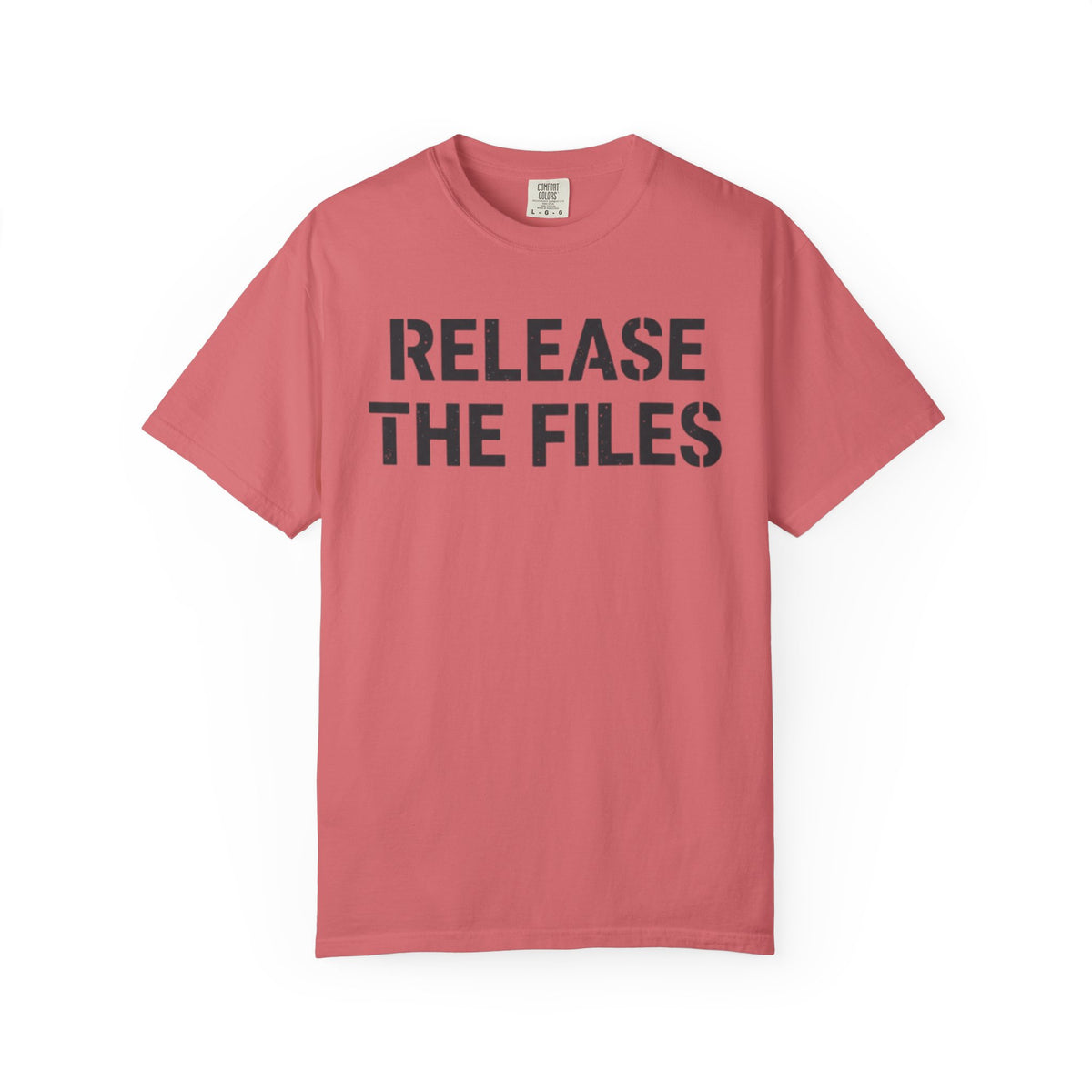 Release The Files T-Shirt | Minimalist Stencil Typography Graphic Tee