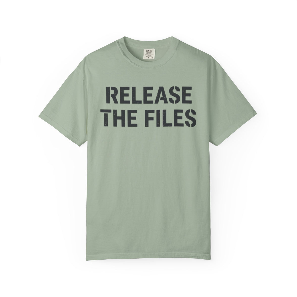 Release The Files T-Shirt | Minimalist Stencil Typography Graphic Tee
