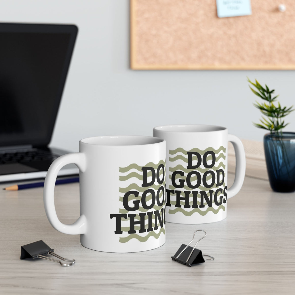 Do Good Things Coffee Mug | Retro Inspirational Ceramic Tea Cup