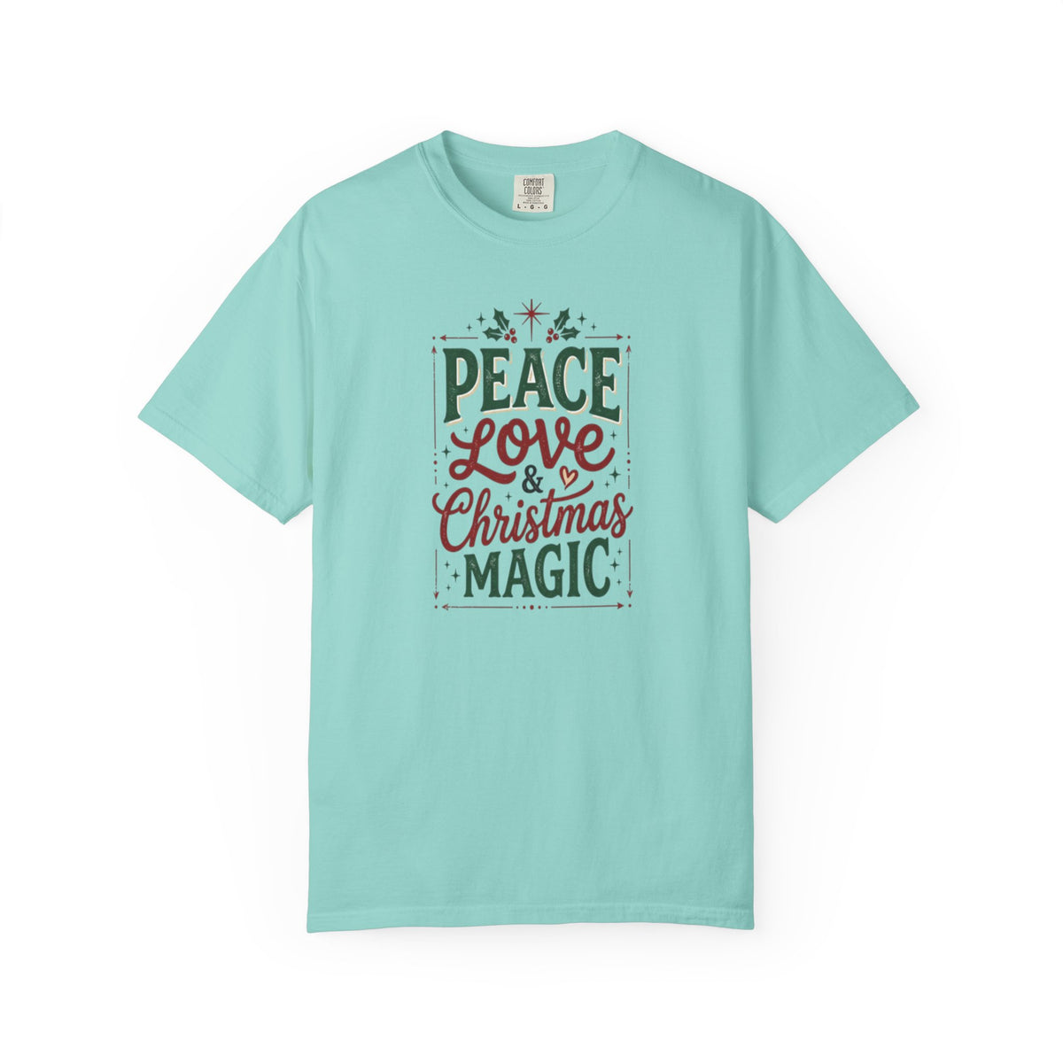 Christmas T-Shirt — "Peace Love & Christmas Magic" Holiday Graphic Tee