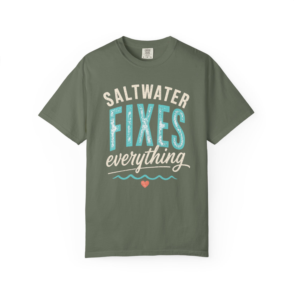Saltwater Fixes Everything T-Shirt | Purple Ocean Beach Vibe Tee