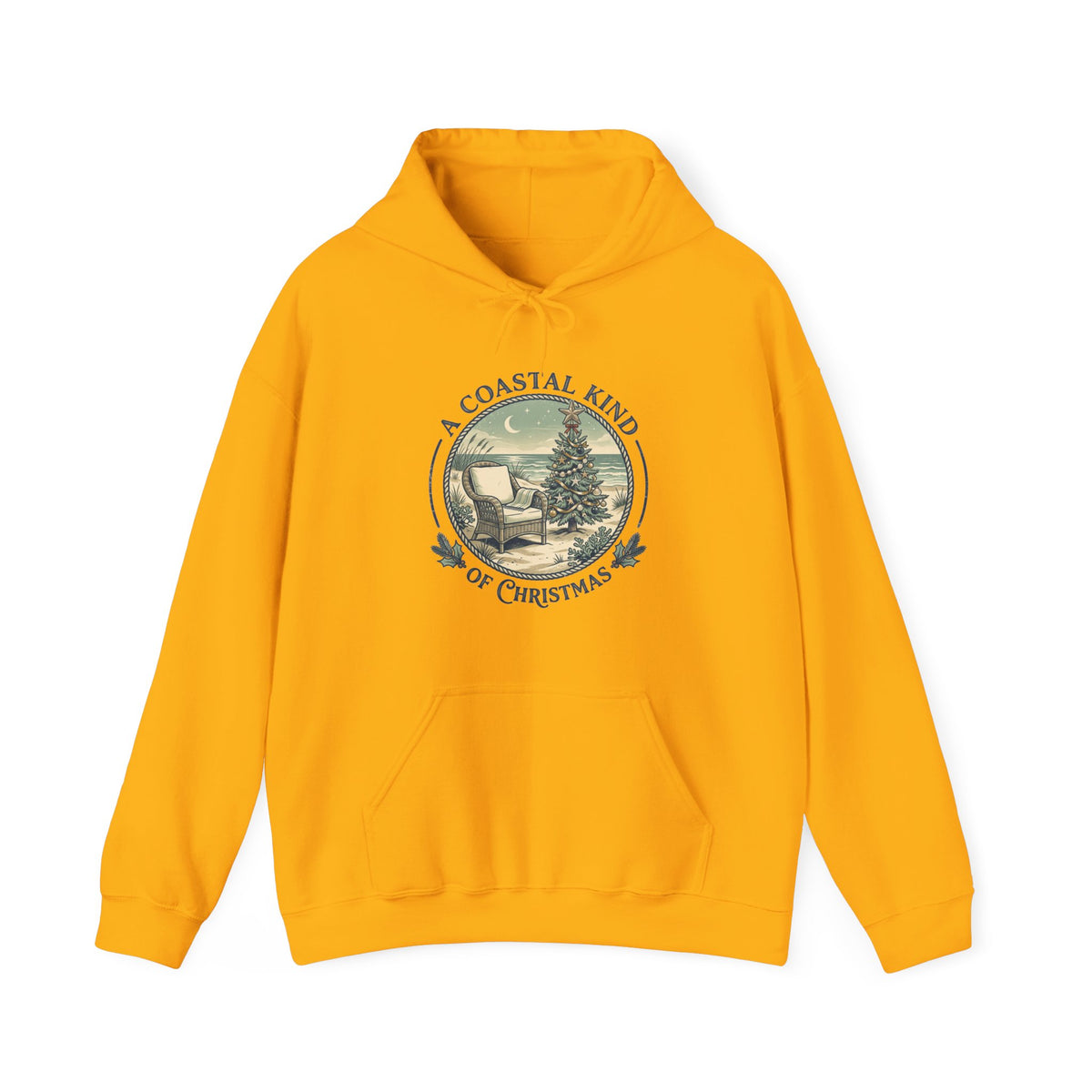 A Coastal Kind of Christmas Hoodie | Beach Chair Holiday Pullover Sweatshirt