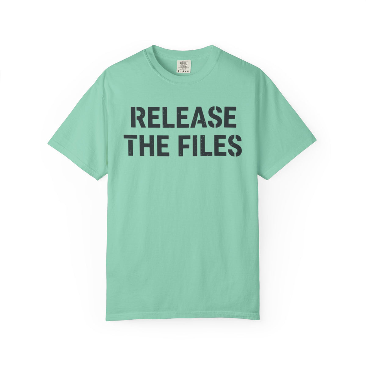 Release The Files T-Shirt | Minimalist Stencil Typography Graphic Tee