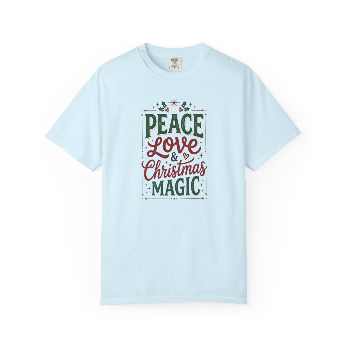 Christmas T-Shirt — "Peace Love & Christmas Magic" Holiday Graphic Tee