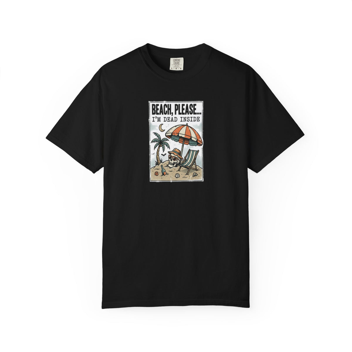 Beach Please I'm Dead Inside Shirt | Vintage Skull Beach Halloween T-Shirt