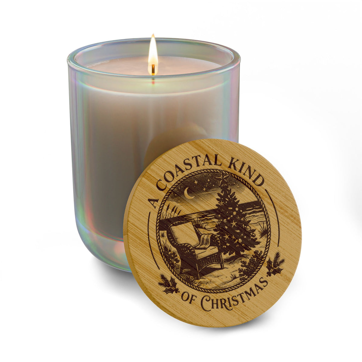 A Coastal Kind of Christmas Soy Candle | Beach Holiday Decor & Gift