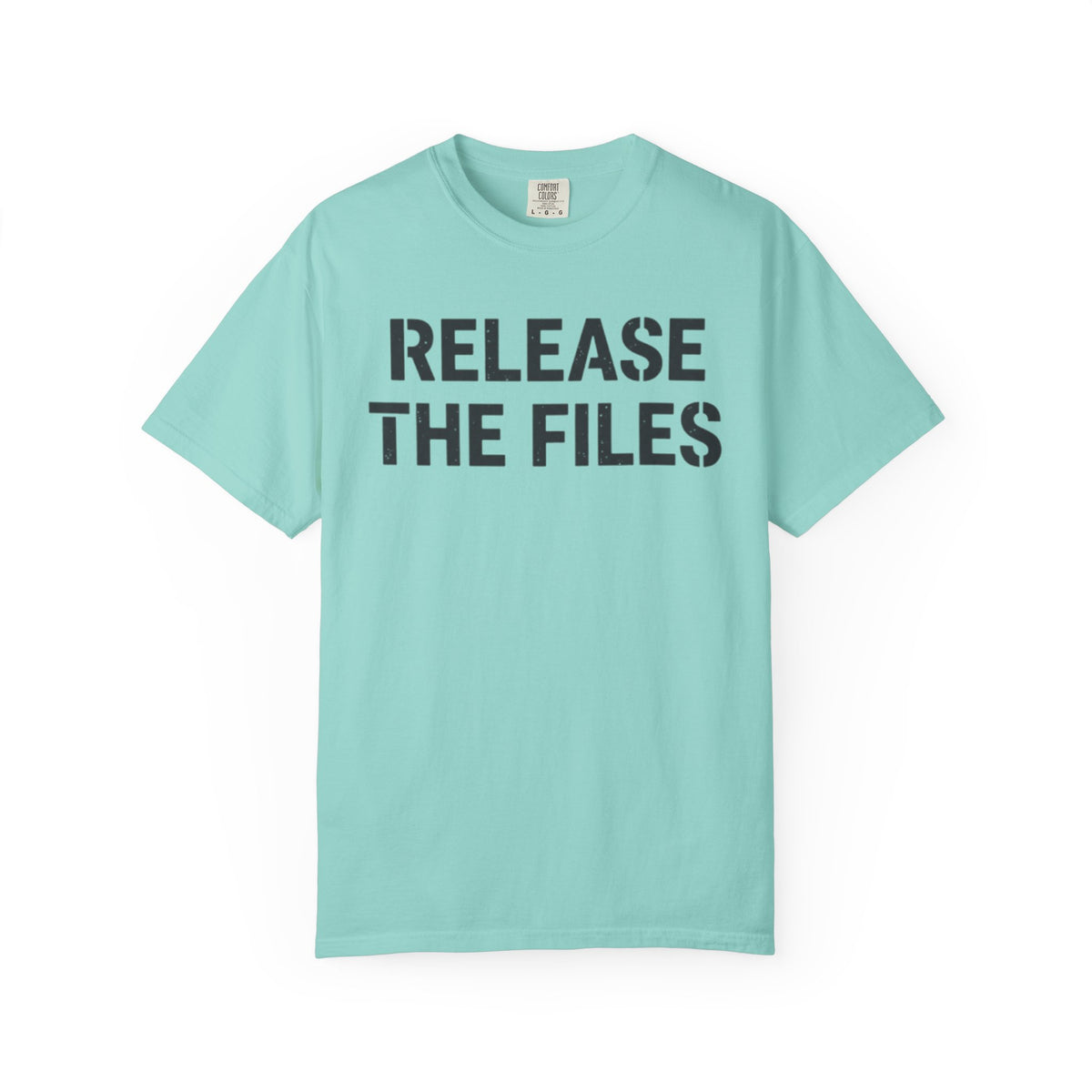 Release The Files T-Shirt | Minimalist Stencil Typography Graphic Tee