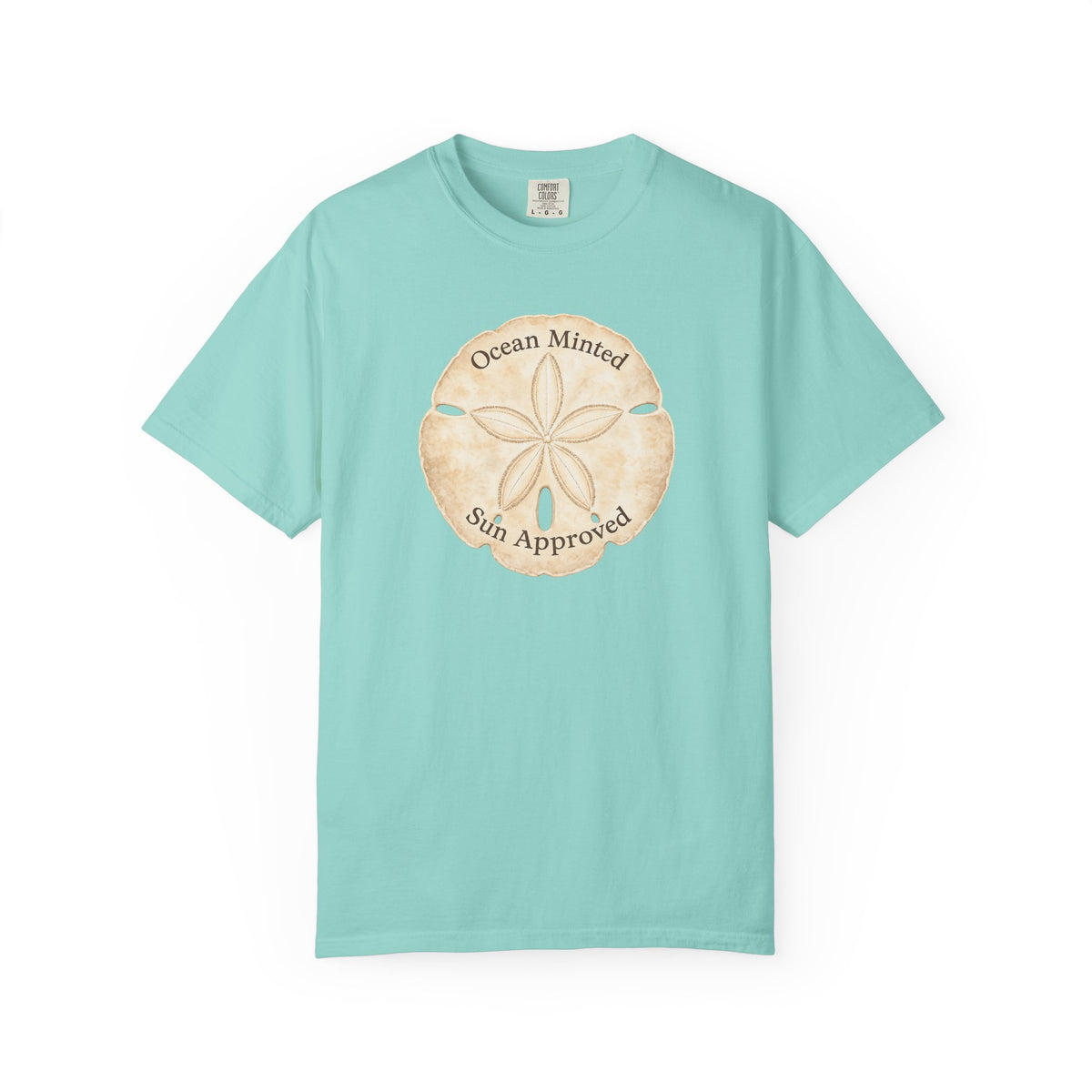 Ocean Minted Sun Approved Sand Dollar T-Shirt | Mint Green Coastal Graphic Tee