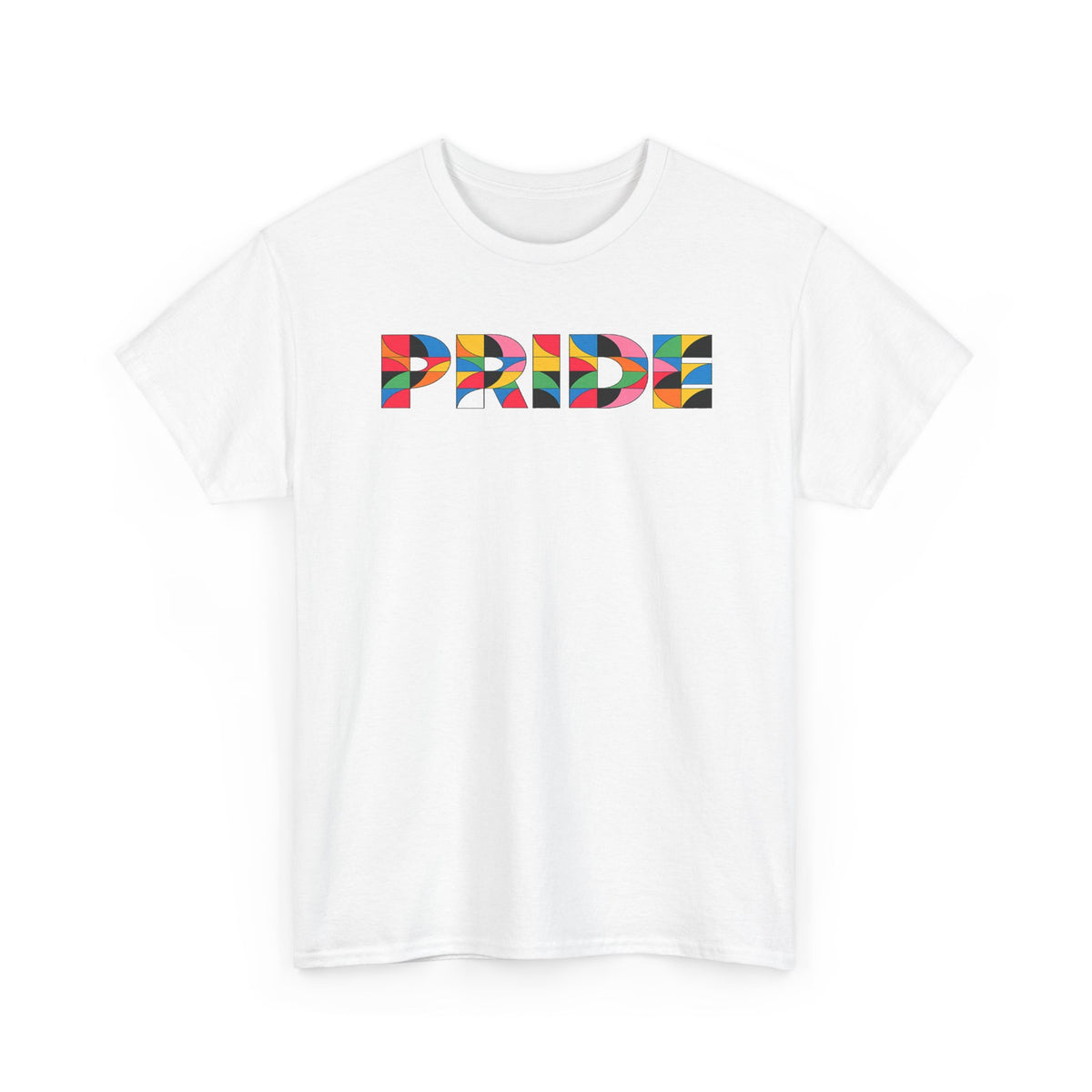 Geometric Pride Rainbow T-Shirt | Geometric Mosaic Pride Graphic Tee | LGBTQ Allies Shirt | Subtle Pride Apparel