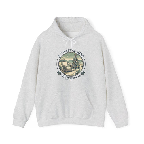 A Coastal Kind of Christmas Hoodie | Beach Chair Holiday Pullover Sweatshirt