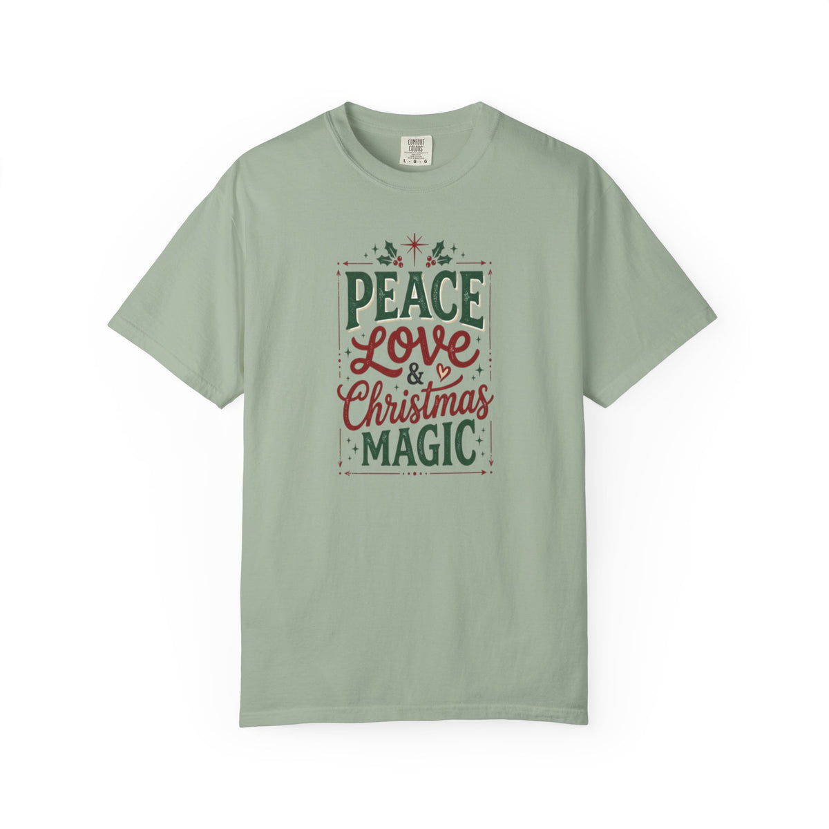 Christmas T-Shirt — "Peace Love & Christmas Magic" Holiday Graphic Tee