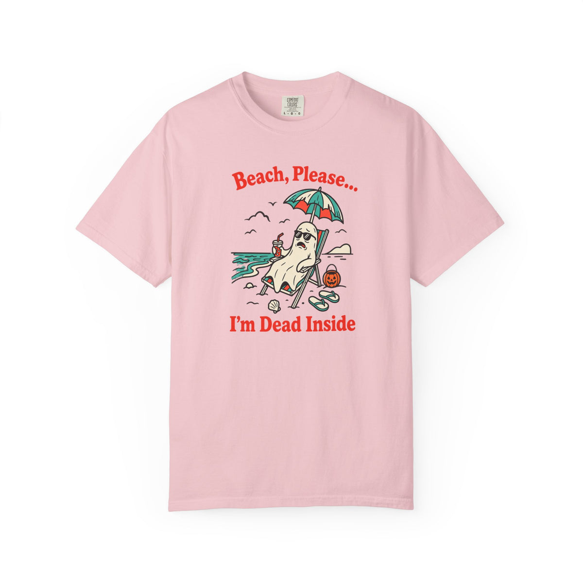 Beach Please I'm Dead Inside Shirt | Cute Ghost Beach Halloween T-Shirt