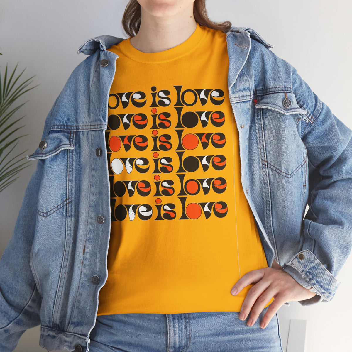 Love Is Love Stacked T-Shirt - Retro LGBTQ+ White Graphic Tee