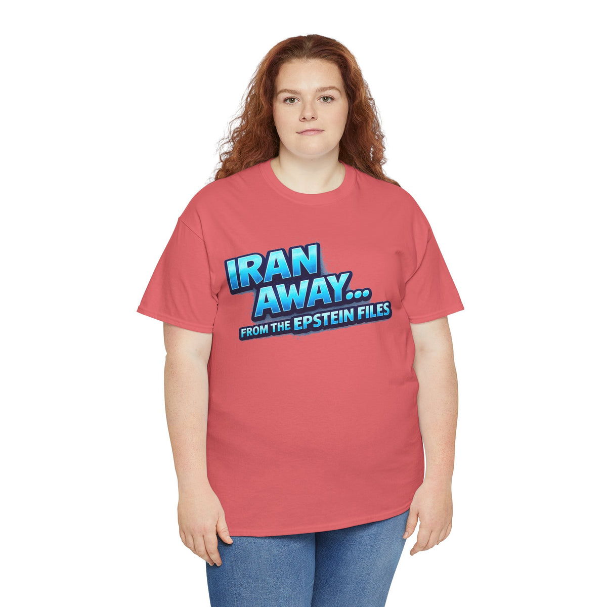 Iran Away From The Epstein Files T-Shirt | Military Green Political Satire Tee
