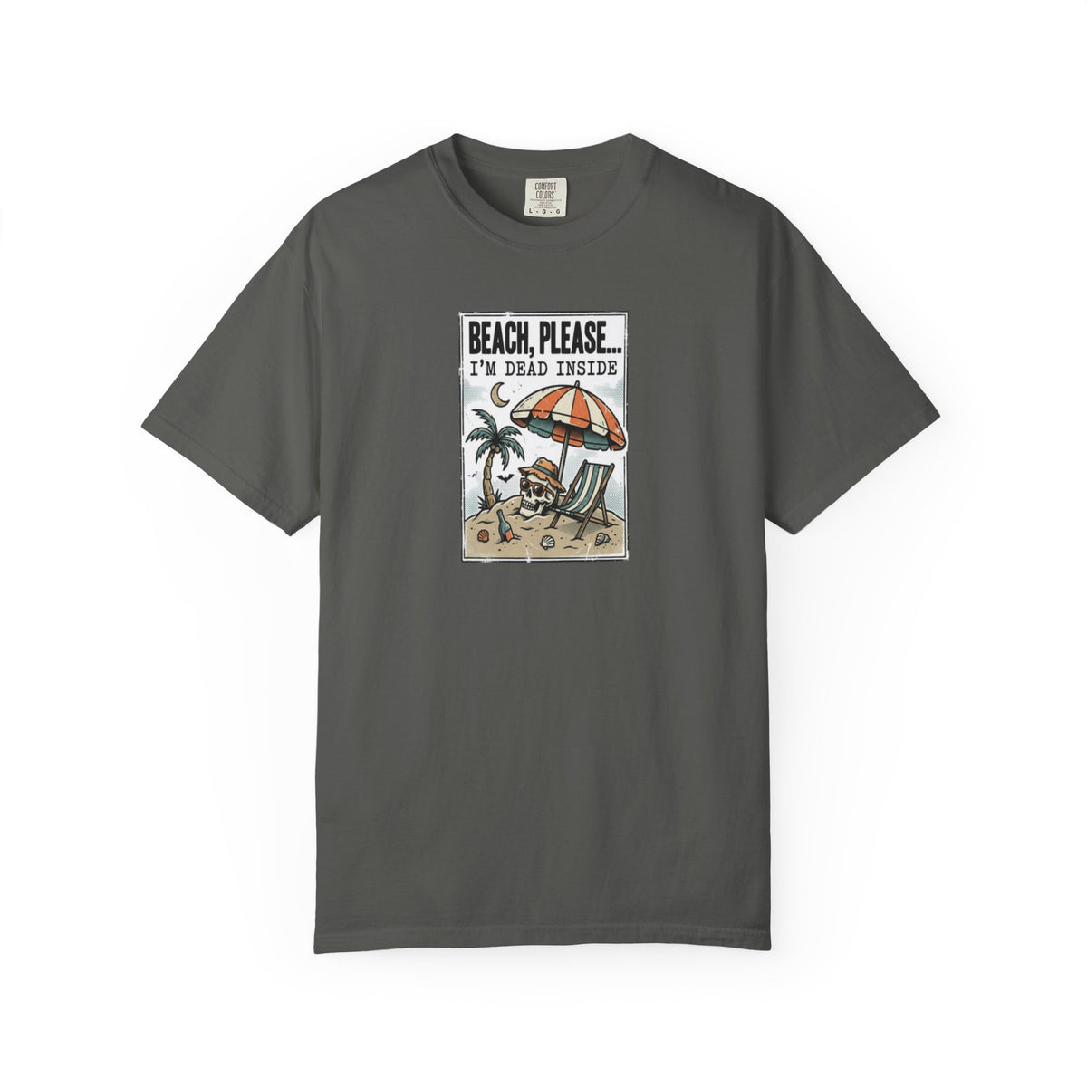 Beach Please I'm Dead Inside Shirt | Vintage Skull Beach Halloween T-Shirt