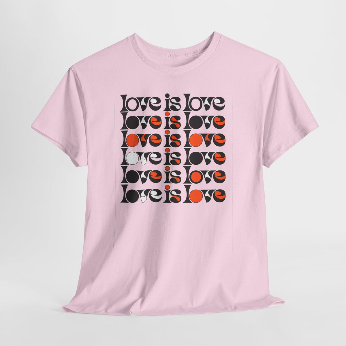 Love Is Love Stacked T-Shirt - Retro LGBTQ+ White Graphic Tee