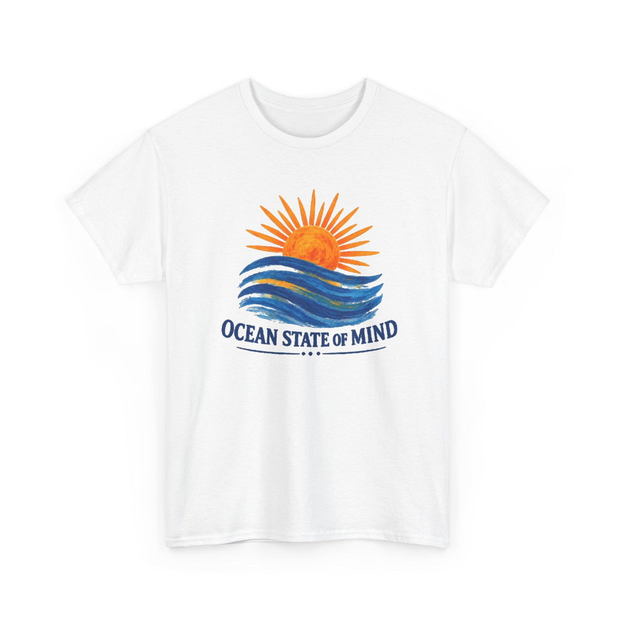 Ocean State Of Mind T-Shirt | Painted Sunset Wave Coastal Graphic Tee