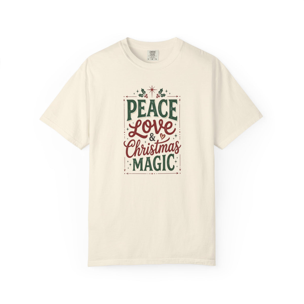 Christmas T-Shirt — "Peace Love & Christmas Magic" Holiday Graphic Tee