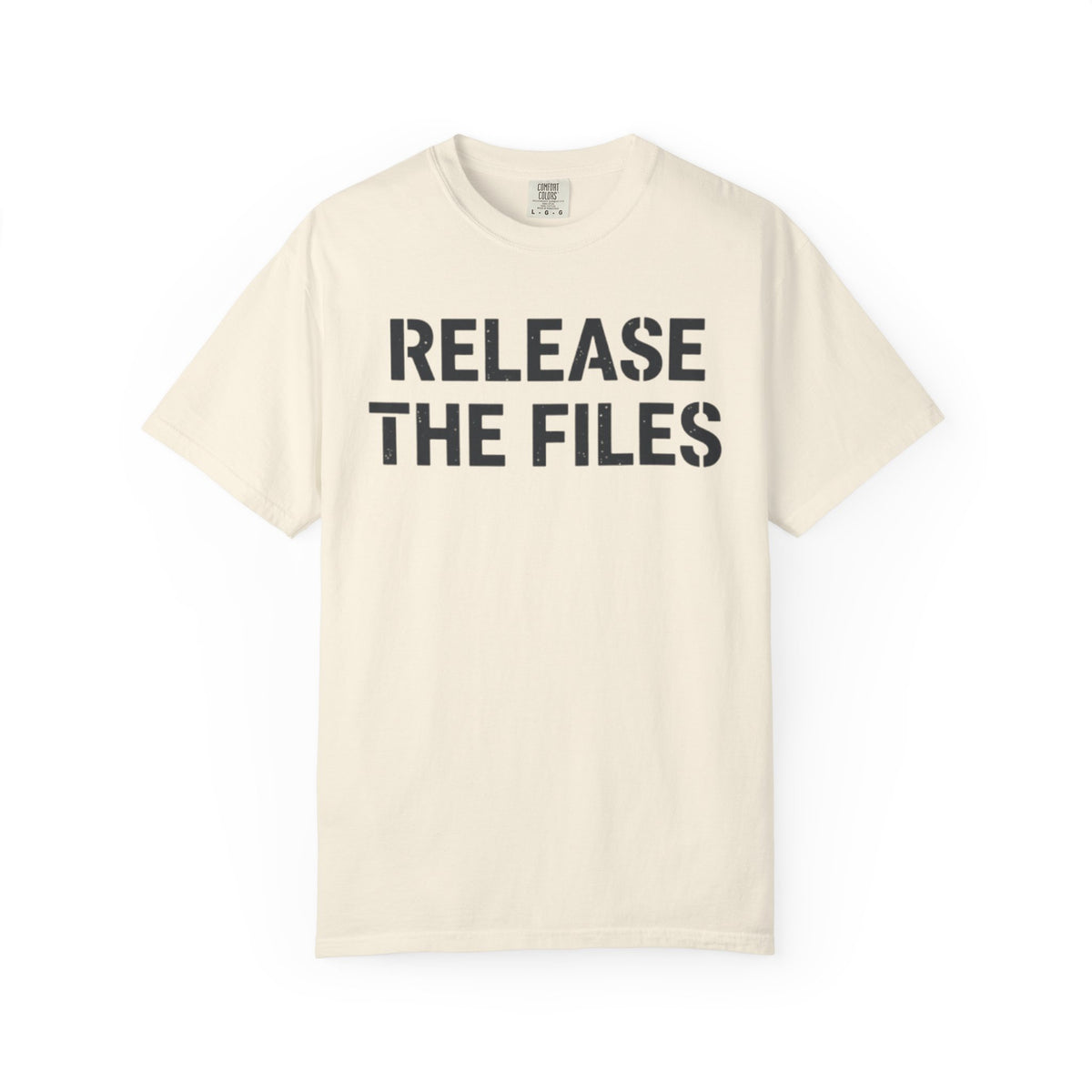 Release The Files T-Shirt | Minimalist Stencil Typography Graphic Tee