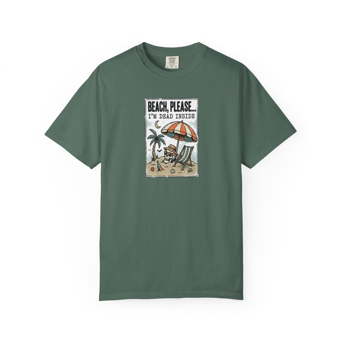 Beach Please I'm Dead Inside Shirt | Vintage Skull Beach Halloween T-Shirt