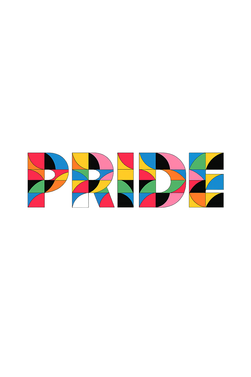 Geometric Pride Rainbow T-Shirt | Geometric Mosaic Pride Graphic Tee | LGBTQ Allies Shirt | Subtle Pride Apparel