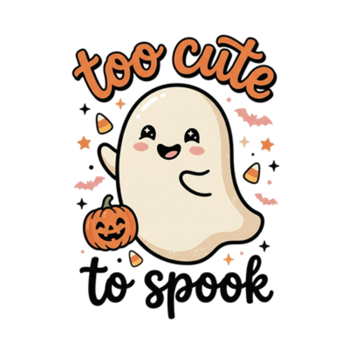 Too Cute To Spook Shirt | Cute Ghost Halloween T-Shirt