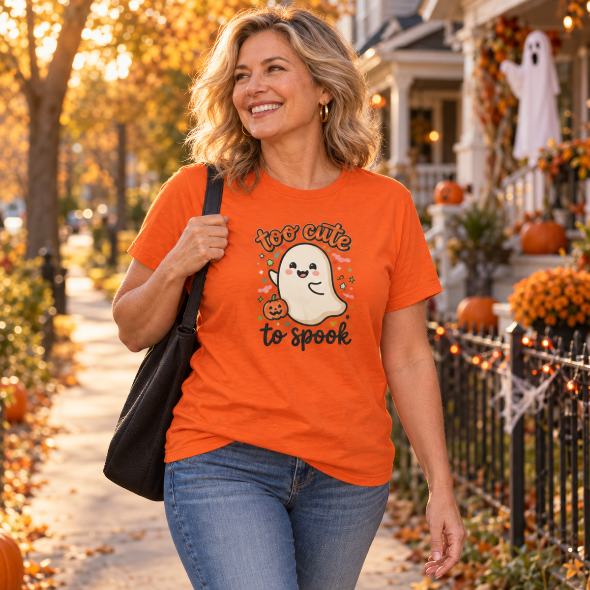 Too Cute To Spook Shirt | Cute Ghost Halloween T-Shirt