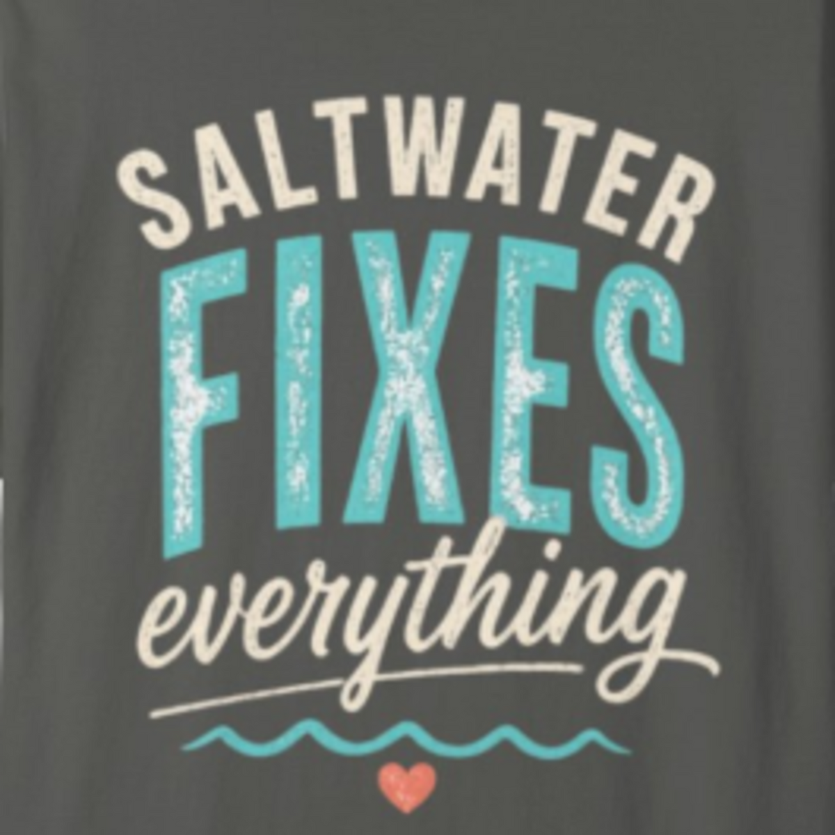 Saltwater Fixes Everything T-Shirt | Purple Ocean Beach Vibe Tee