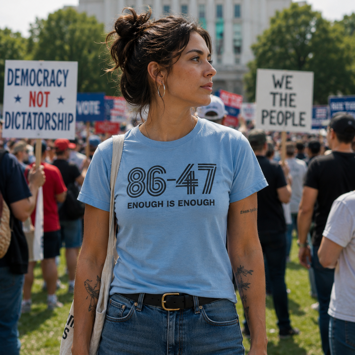86-47 Enough Is Enough T-Shirt | Retro Political Statement Tee