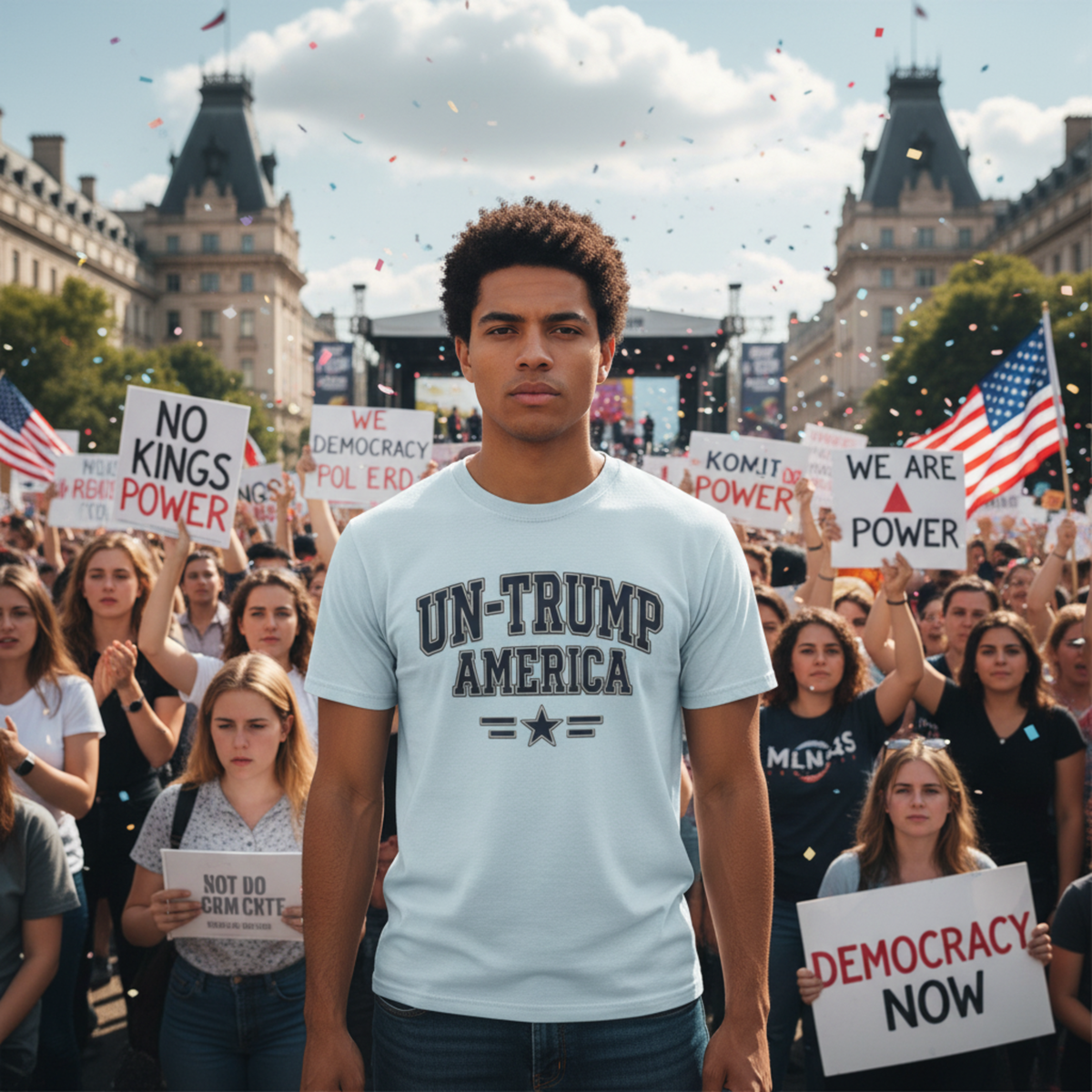 Un-Trump America T-Shirt | Vintage Collegiate Political Parody Tee