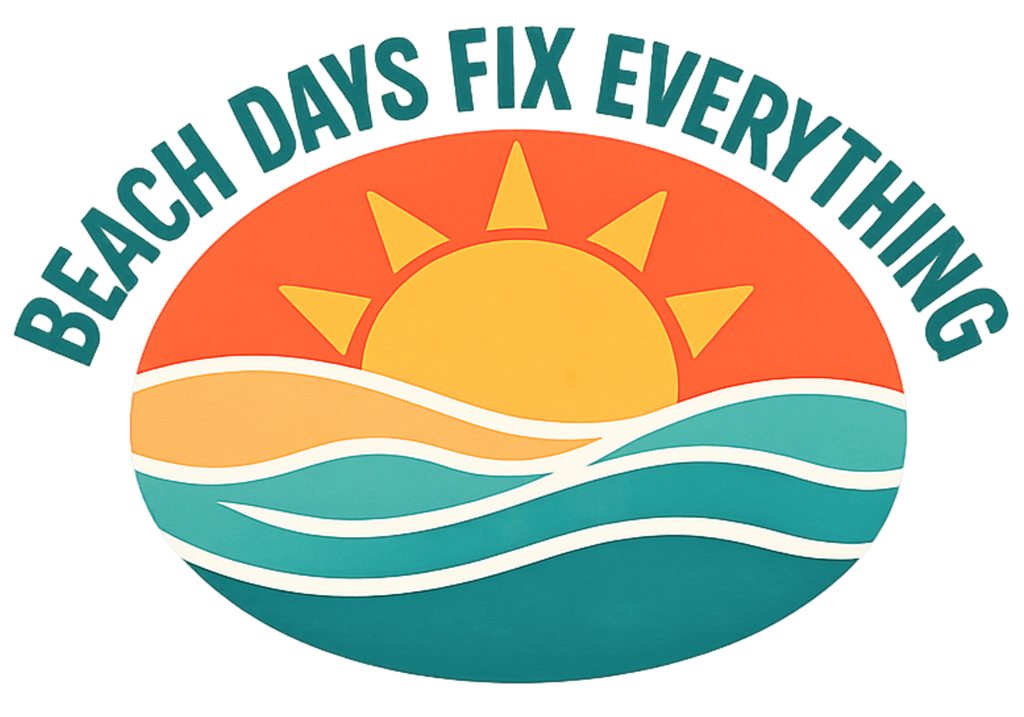 Beach Days Fix Everything T-Shirt | Retro Wave & Sun Graphic Tee | Ocean Vacation Shir