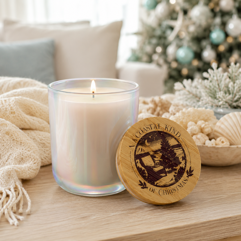 A Coastal Kind of Christmas Soy Candle | Beach Holiday Decor & Gift