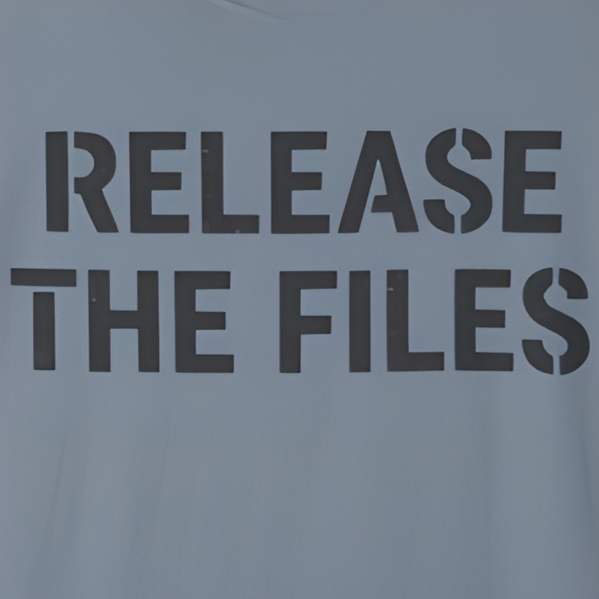 Release The Files T-Shirt | Minimalist Stencil Typography Graphic Tee