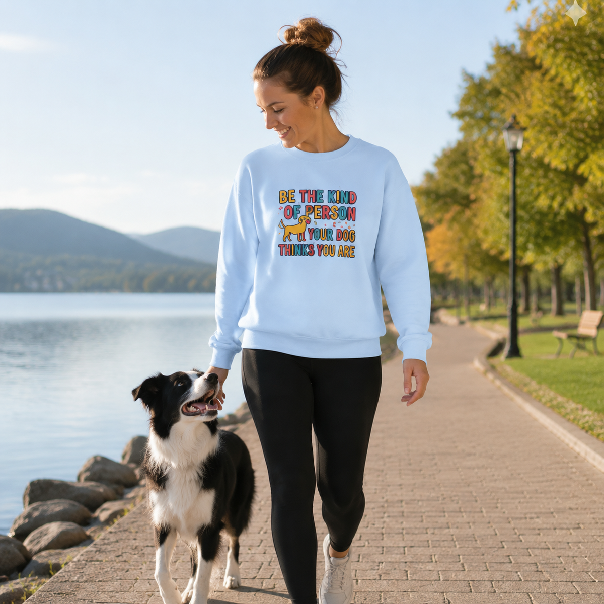 Be The Kind Of Person Your Dog Thinks You Are Sweatshirt | Retro Dog Parent Pullover