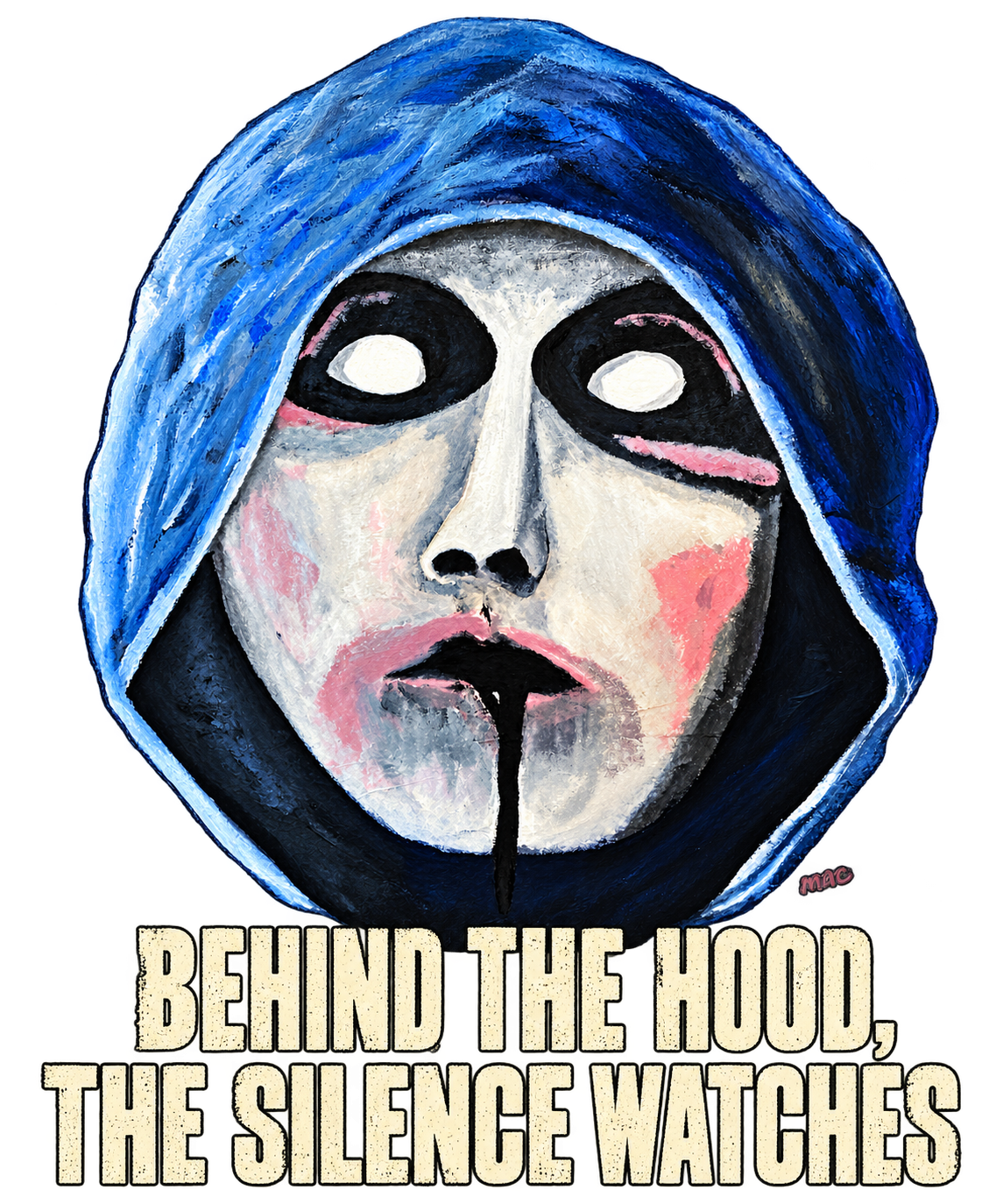 Behind The Hood Graphic Tee - Original Painted Dark Art T-Shirt