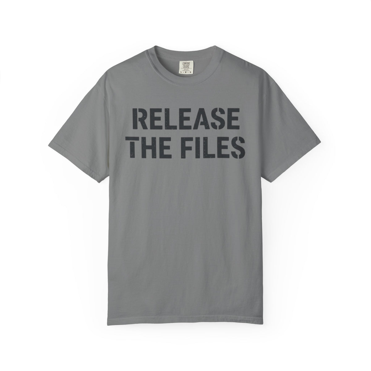 Release The Files T-Shirt | Minimalist Stencil Typography Graphic Tee
