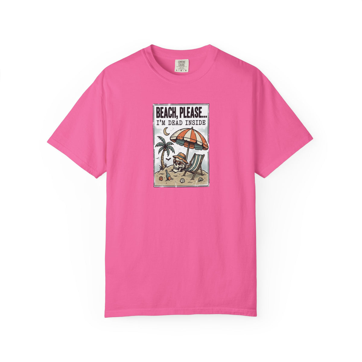 Beach Please I'm Dead Inside Shirt | Vintage Skull Beach Halloween T-Shirt