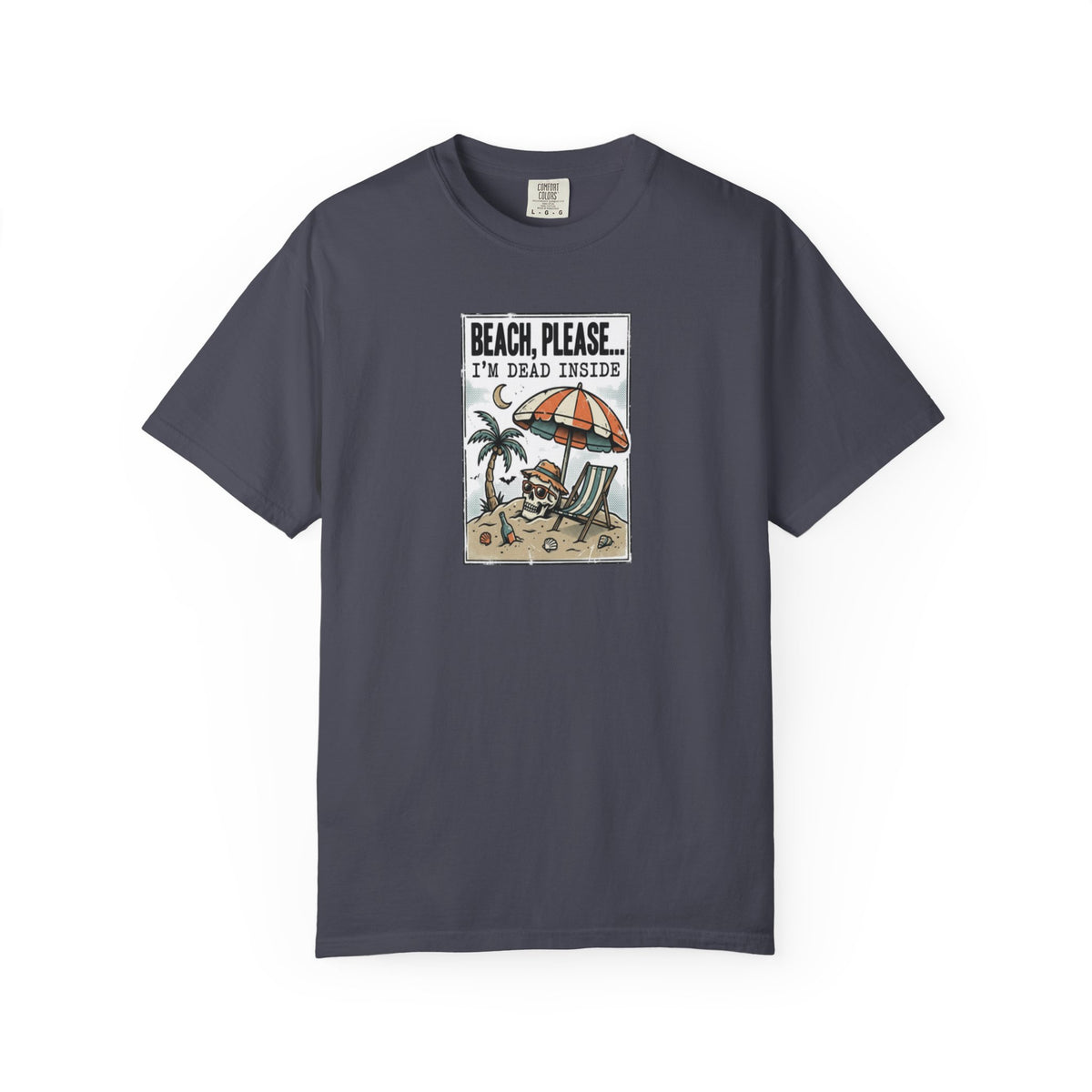 Beach Please I'm Dead Inside Shirt | Vintage Skull Beach Halloween T-Shirt
