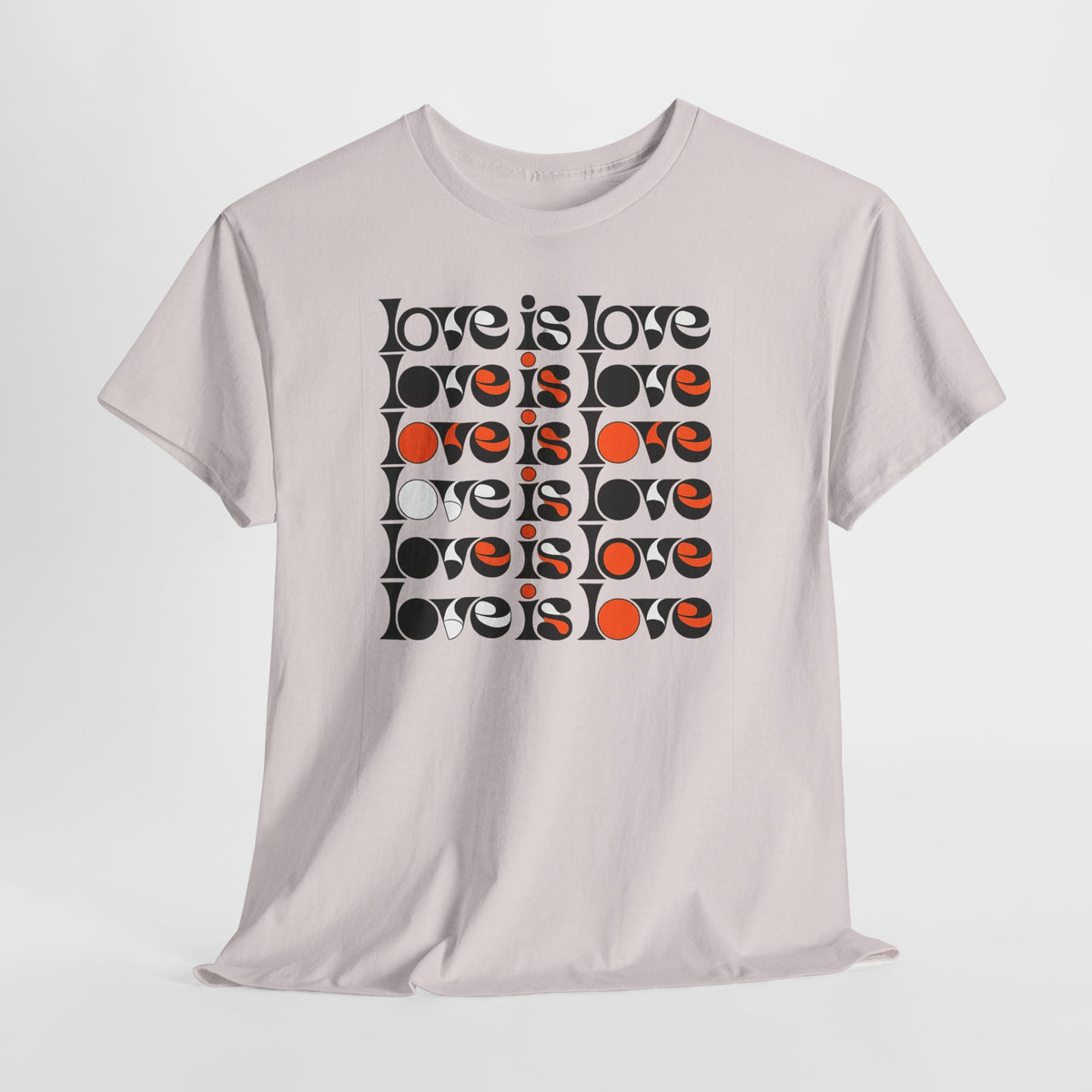 Love Is Love Stacked T-Shirt - Retro LGBTQ+ White Graphic Tee