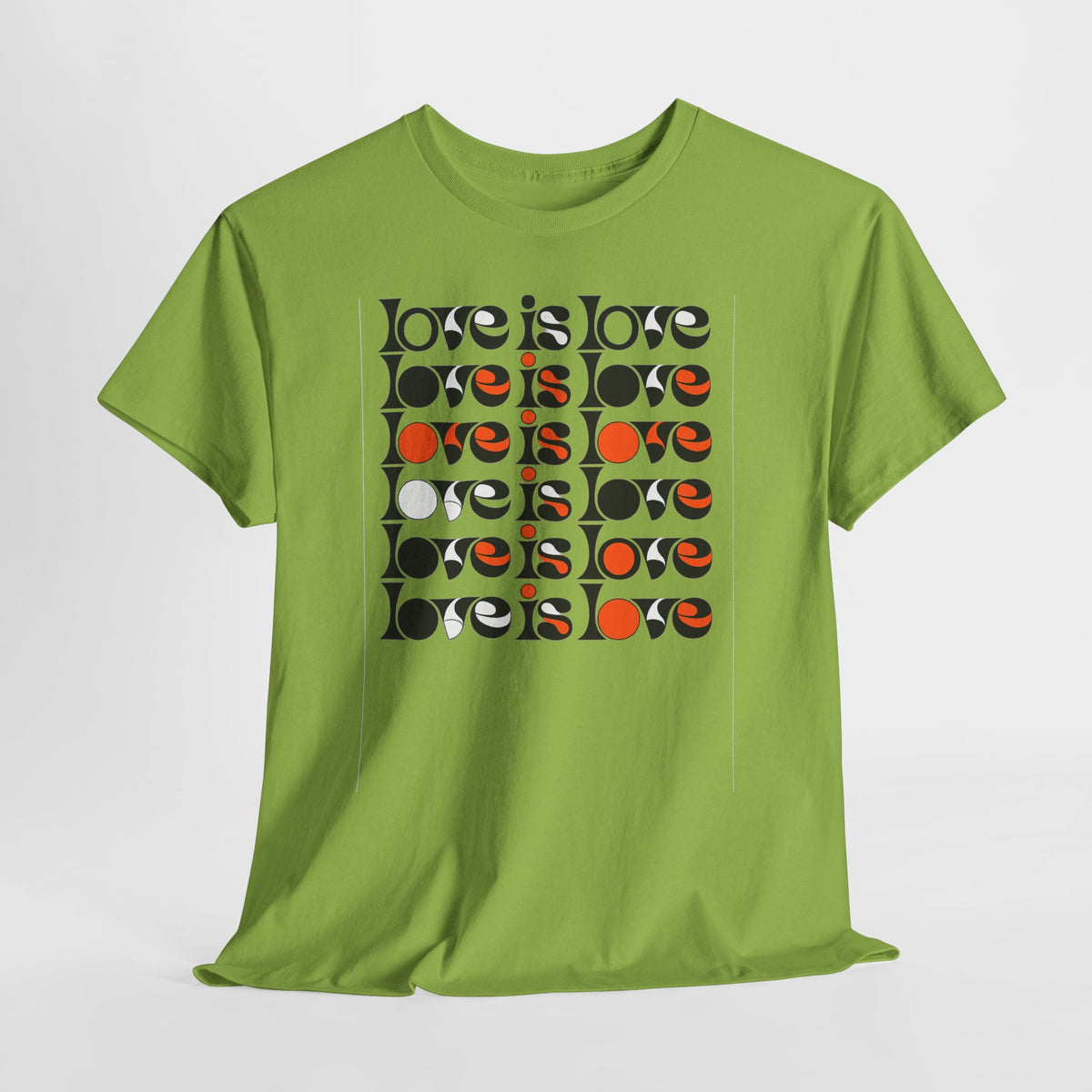 Love Is Love Stacked T-Shirt - Retro LGBTQ+ White Graphic Tee