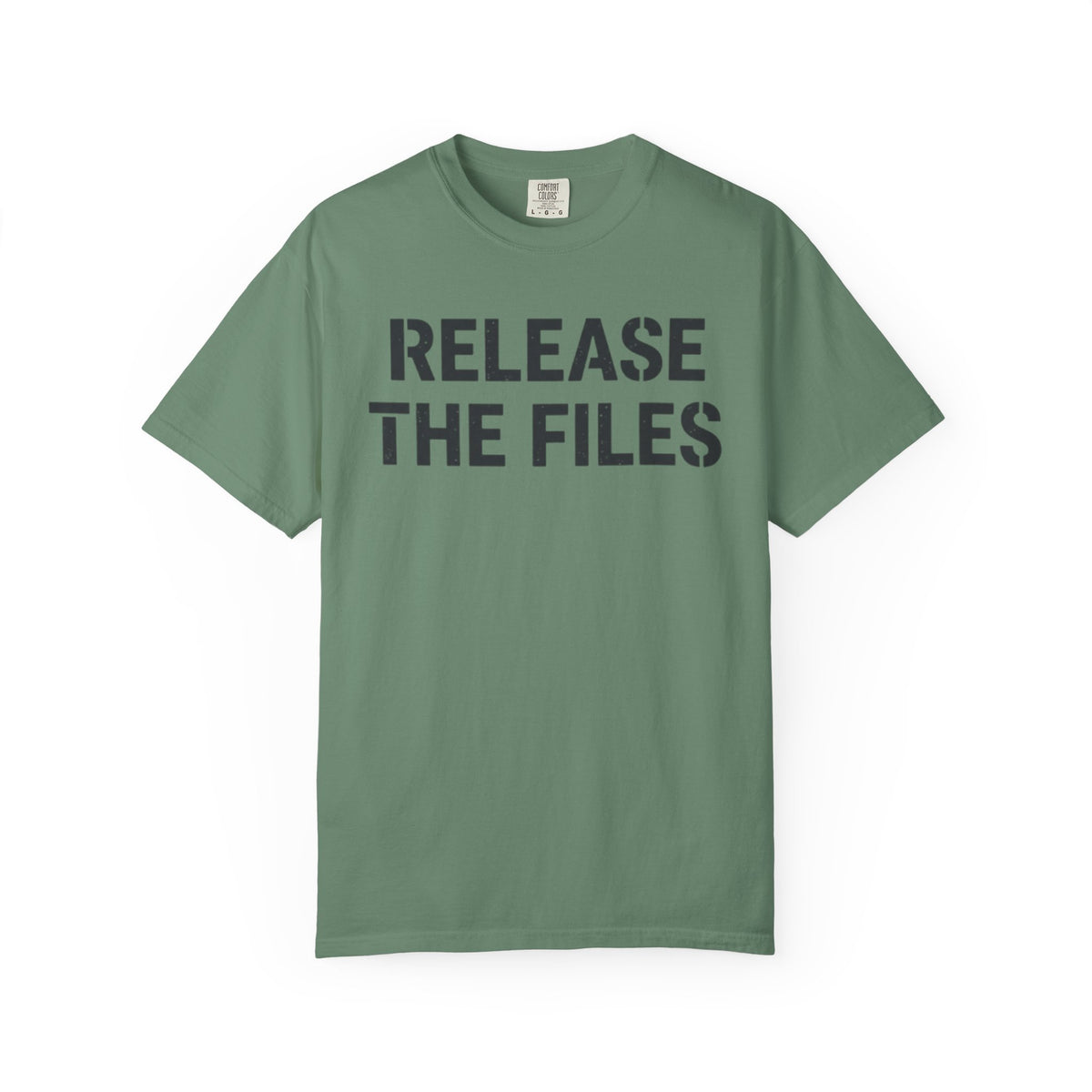 Release The Files T-Shirt | Minimalist Stencil Typography Graphic Tee