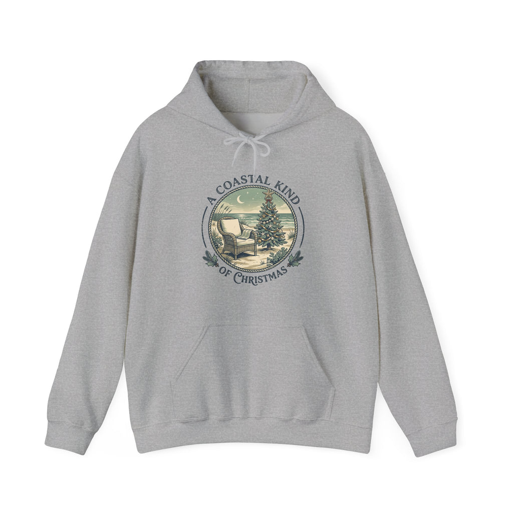 A Coastal Kind of Christmas Hoodie | Beach Chair Holiday Pullover Sweatshirt