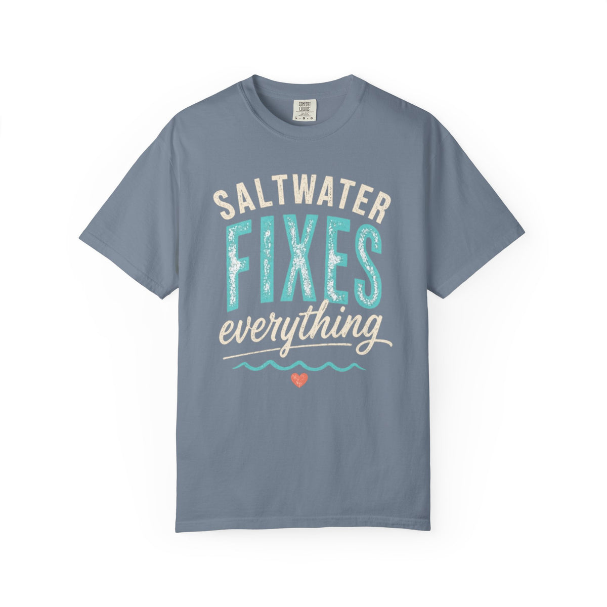 Saltwater Fixes Everything T-Shirt | Purple Ocean Beach Vibe Tee
